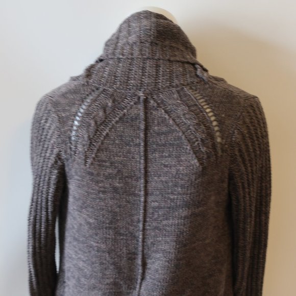 LINE. NO CLOSE ASYMMETRIC CARDIGAN SWEATER XS * - Picture 9 of 12